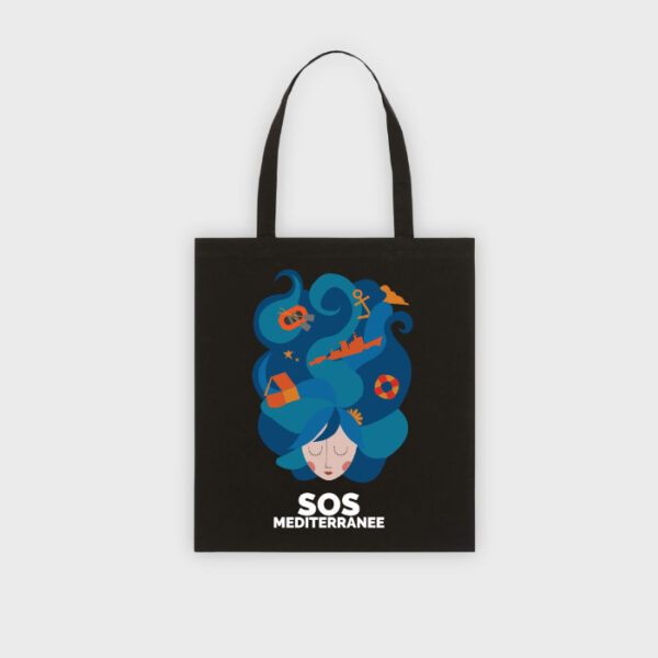 Stofftasche mit Artwork von Matilde Addari schwarz